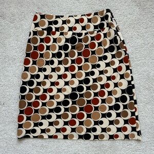 Banana Republic New Pencil 100% Silk Skirt in Black, Brown, Cream Sz 6